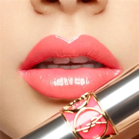 ysl beauty volupté plump-in-colour in 4 exposing coral|Yves Saint Laurent Volupte Plump.